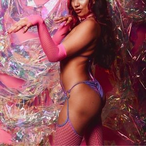 Hustler store pink playsuit